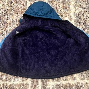 Kids extra small north face jacket reversible